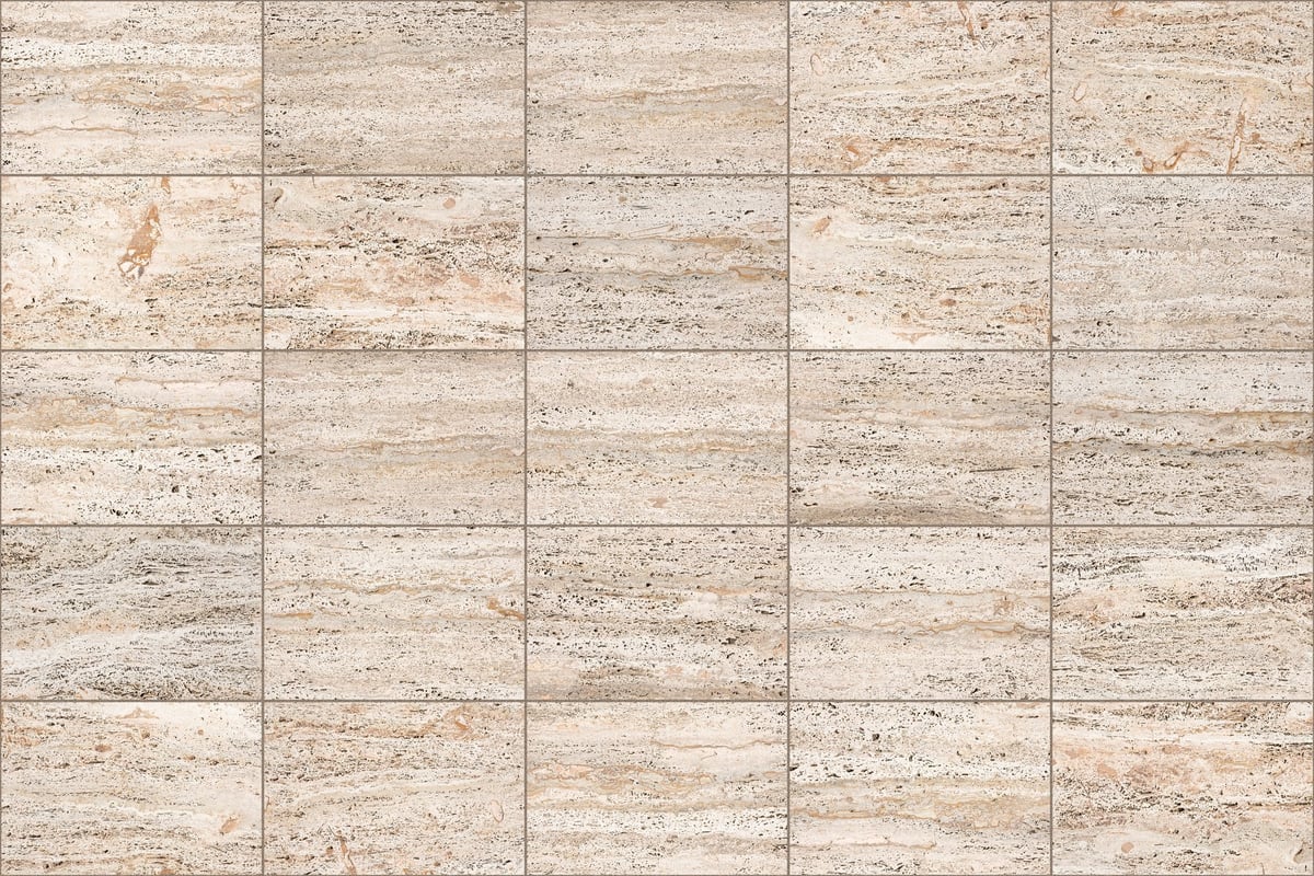 Elegant travertine paver patio